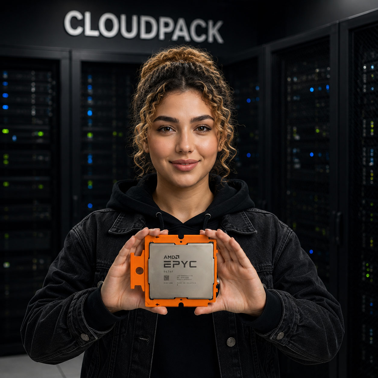 AMD EPYC 9474F processor in CloudPack servers